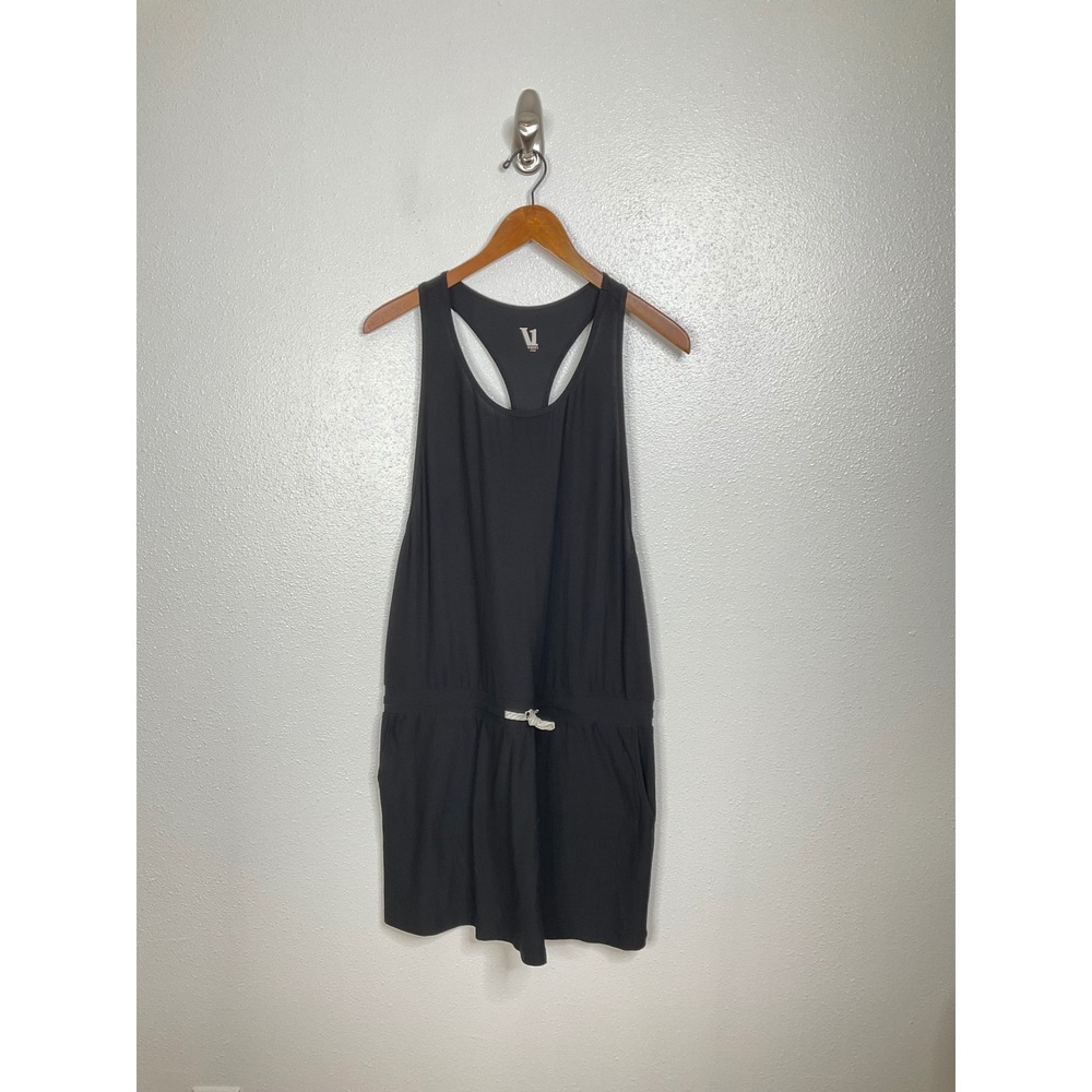 Vuori‎ Womens Black Racerback Performance Dress Drawstring Waist XL VW341